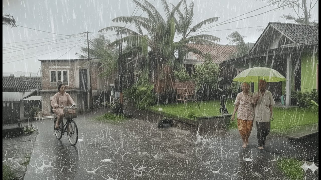 Heavy rain and thunderstorm sound for sleeping