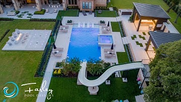 Modern Southlake Family Resort Pool Tour by Mike Farley