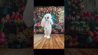 Mascot Costume Of A Bunny With Long Ears