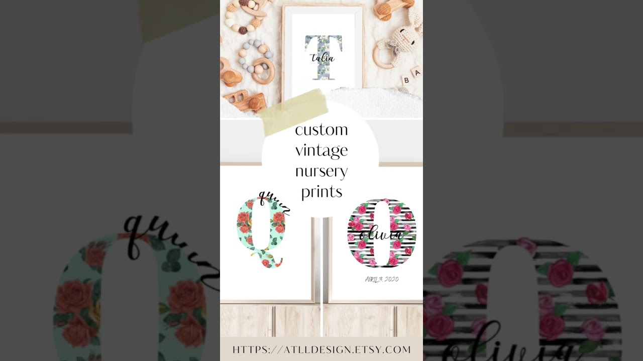 Custom Nursery Prints from ATLLDesign on Etsy 