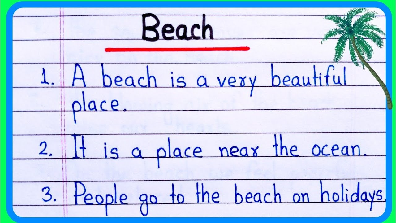 visit to beach essay for class 1