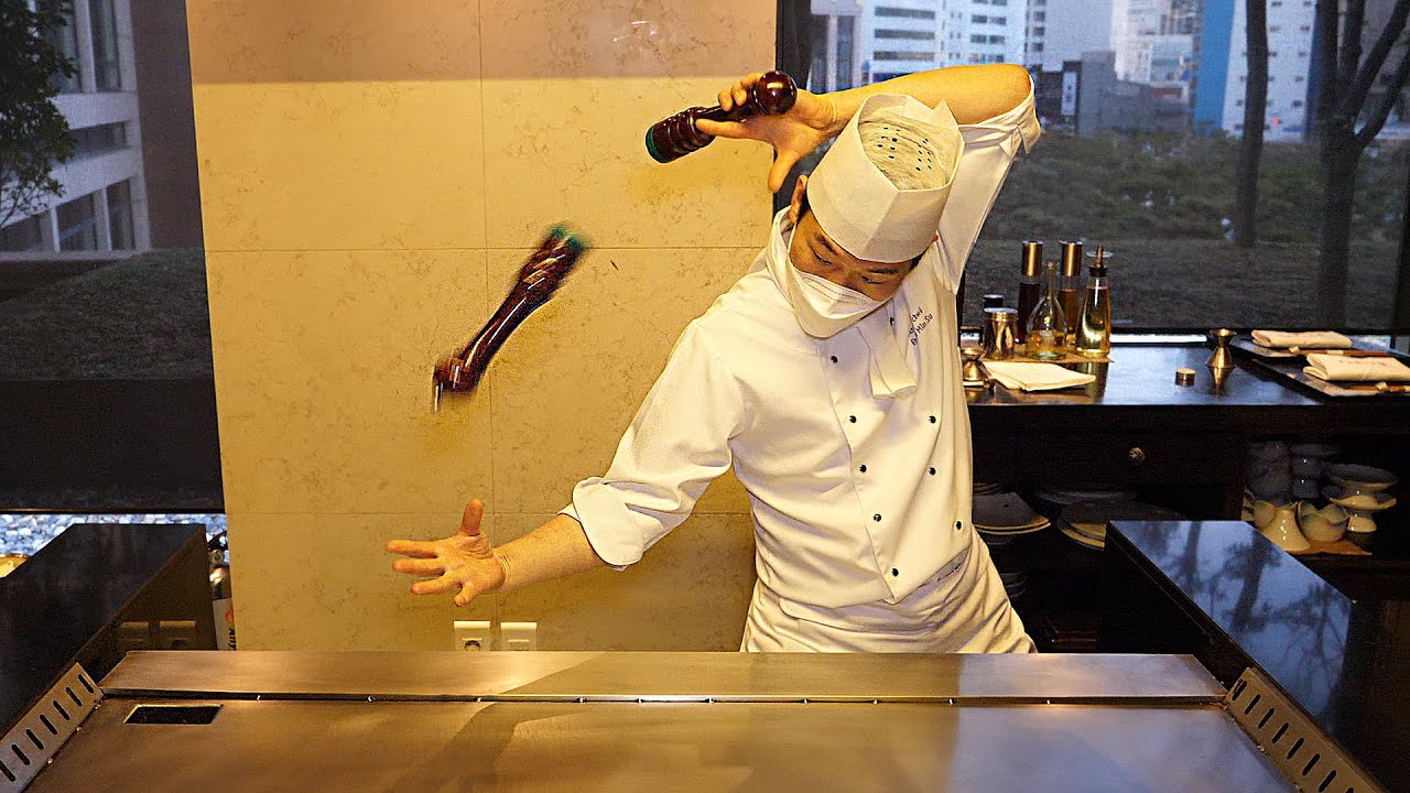 멋집니다! 최고급 5성호텔의 철판 코스요리 - 파라다이스 부산 / Teppanyaki cuisine at a luxury 5-star hotel