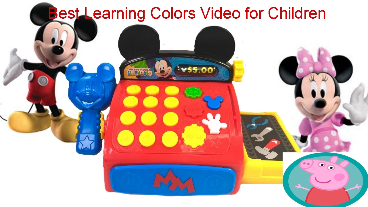 Best Learning Colors Video for Children  - Mickey Mouse Clubhouse Cash Register