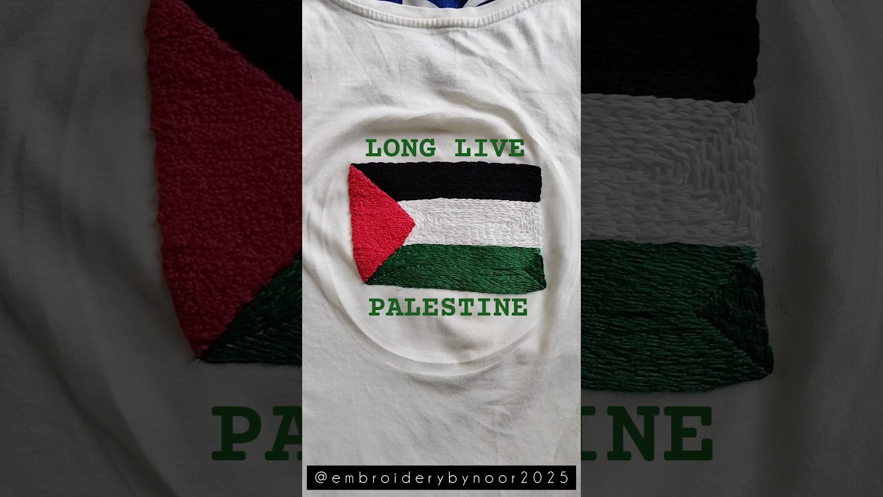 PALESTINE 🇵🇸 #embroidery #handembroidery #palestine #gaza #longlivepalestine #viral #viralvideo