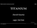 Titanium  david guetta   easy chords and lyrics 3rd fret