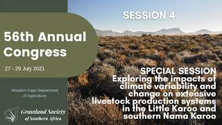 GSSA Congress 56 2021. Session 4 (Tuesday afternoon 27 July 2021)