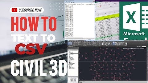 HOW TO IMPORT POINTS TEXT TO CSV & CIVIL 3D|AUTO CAD