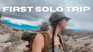 FIRST SOLO backpacking trip into a canyon (what am I doing lol)