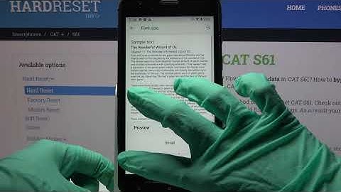 How to Change Font Size in CAT S61?