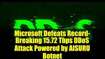 Microsoft Defeats Record-Breaking 15.72 Tbps DDoS Attack Powered by AISURU Botnet