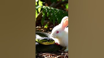 When little rabbits comfort with big cobra 🐇 🐍 #reels #raistar #shorts #animals