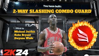 *NEW* RARE 2-WAY SLASHING COMBO GUARD BUILD IN NBA 2K24! SUPER RARE OVERPOWERED DEMIGOD IN NBA 2K24!