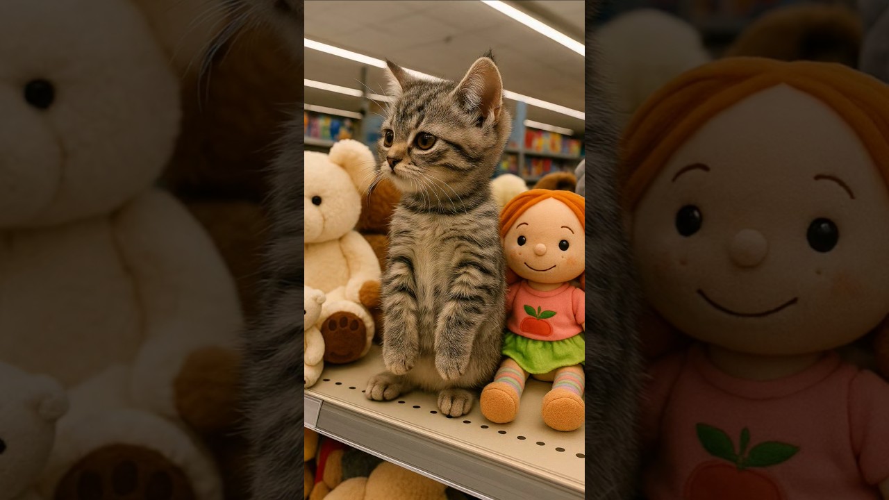 A cat pretending to be a doll