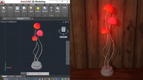 AutoCAD 3D Modeling | Mushroom Lamp