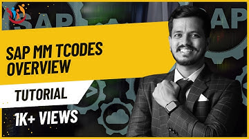 SAP MM TCODES Overview