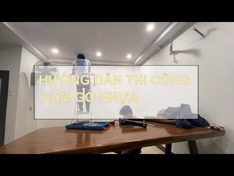 QUÁ TRÌNH THI CÔNG ỐP VÁCH LAM GỖ TRANG TRÍ PHẦN TƯỜNG PHÒNG ĂN HIỆN ĐẠI - 0764267777 - 4 triệu 200k