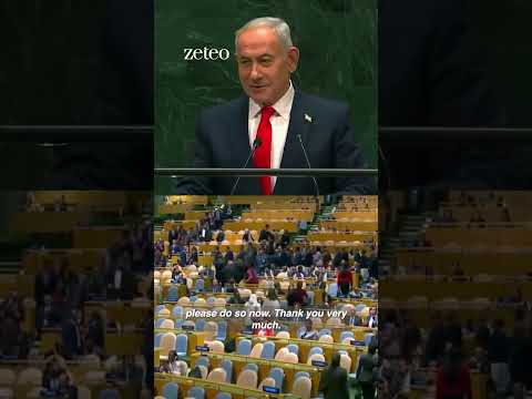Video Netanyahu says everyone walking out of his U.N. speech are 'moral cowards'