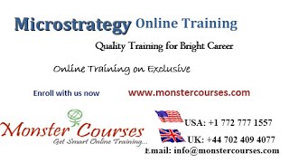 Microstrategy 9.4 Online Training | Microstrategy Demo | Microstrategy video Tutorial