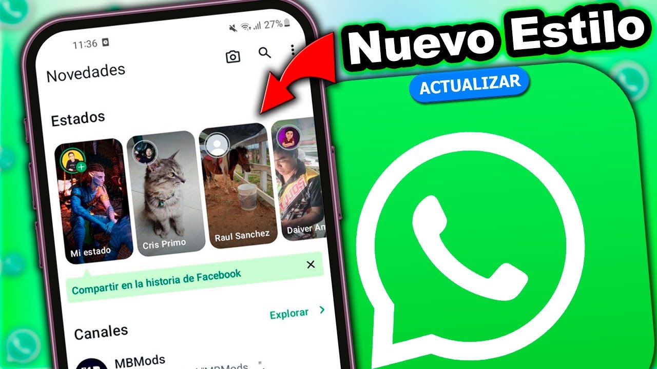 WhatsApp esta Liberando el Nuevo Diseño de ESTADOS Tipo Facebook