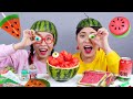 Kem Bánh Thạch Dưa Hấu Mukbang DONA