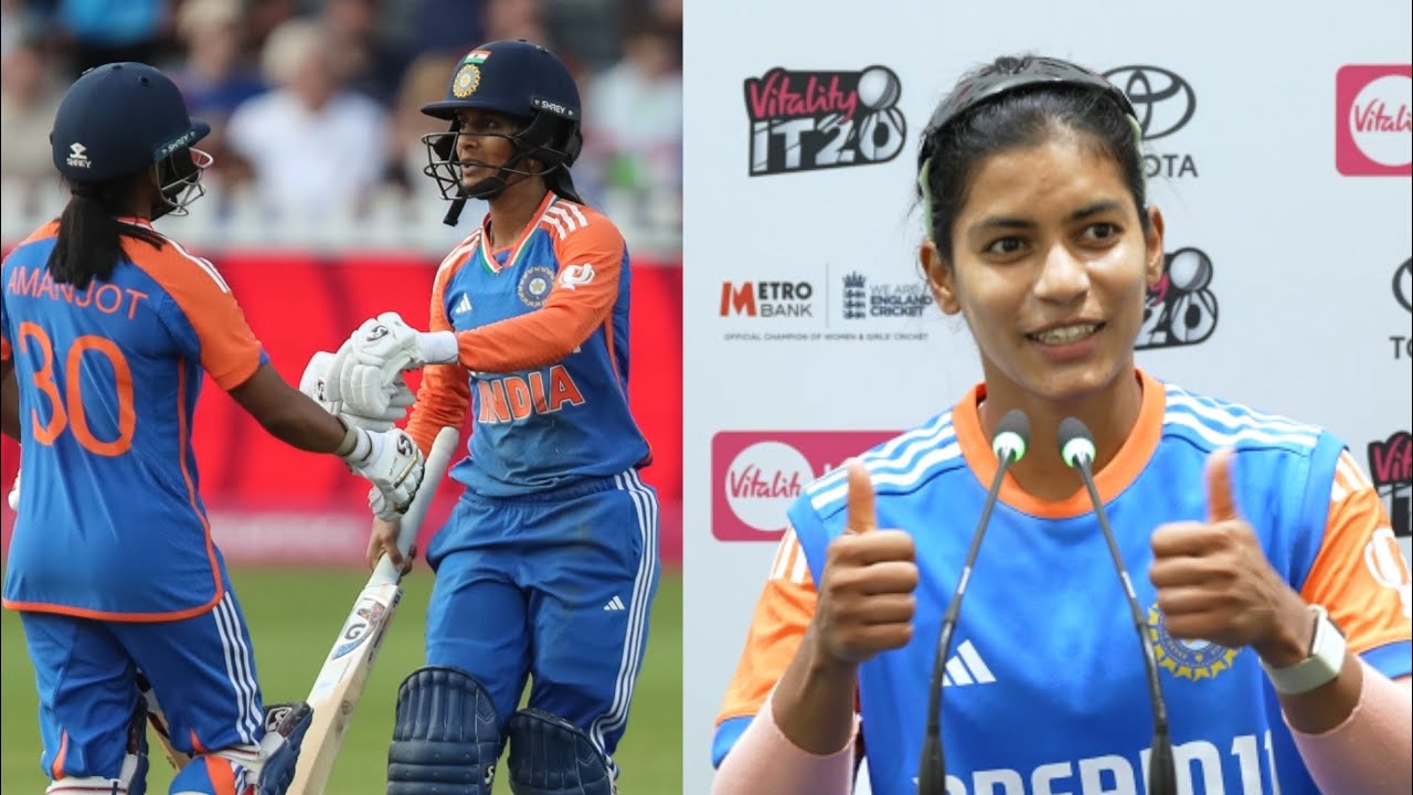 "Crucial Partnership Under pressure" - Amanjot Kaur Interview | ENGW vs INDW T20 | Jemimah Rodrigues