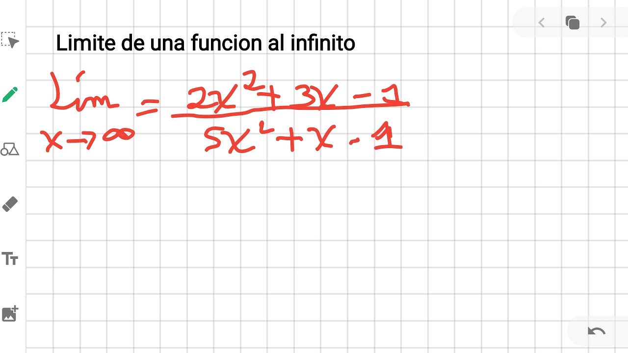Limite de una funcion al infinito YouTube