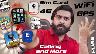 Android Smartwatch With Sim Card, 4G,WiFi,GPS,Gaming,Hotspot Watch,Calling & More ! Ft : TK4 Ultra