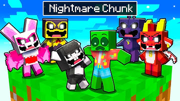 One Slime Block on a NIGHTMARE CRITTER CHUNK in Minecraft!