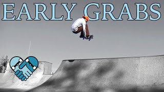 HOW TO EARLY GRAB on a Skateboard! under/over coping, All Transitions, FS & BS, How to Bail, Safety