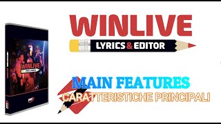 Winlive Lyrics Editor Main Features Caratteristiche Principali