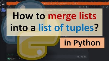 How to merge lists into a list of tuples in Python