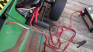 Quickest Fastest Way to Start Your Riding Lawn Mower - Jump By-Pass Everything :D