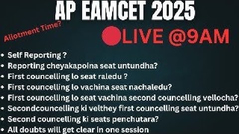 AP EAMCET ALLOTMENT Doubts