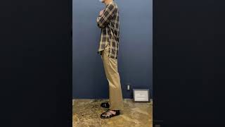 T/C TWILL SHOECUT PANTS / T/Cツイルシューカットパンツ (BEIGE