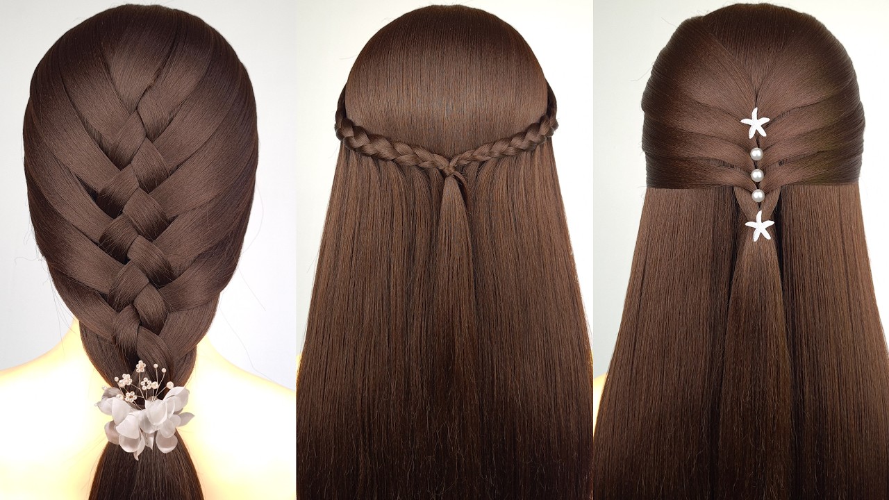 Очень простая прическа «половина волос собрана наверх» | Простой урок по созданию прически для ве...