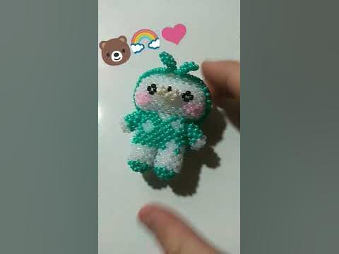 Мишка в повязке 🌈, амигуруми из бисера 🐻 - YouTube