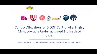 Control Allocation for 6-DOF Control of a Highly Manoeuvrable Under-actuated Bio-inspired AUV