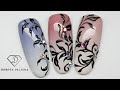 Nail art for beginners ombre and swirl.