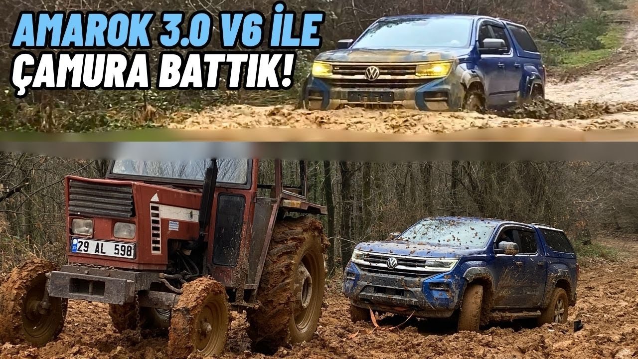 AMAROK’UN ARAZİYLE İMTİHANI! TRAKTÖRLE ÇEKTİK! OFFROAD | VW AMAROK 3.0 V6
