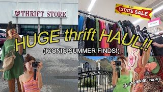 a HUGE summer try on THRIFT HAUL!!! (thrift stores, depop, DESIGNER finds & an estate sale...)