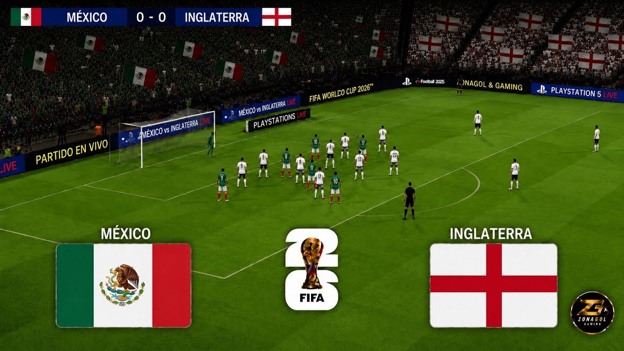 México vs Inglaterra Mundial2026  |Simulación Realista PES2021| Full match  #mexico #inglaterra 