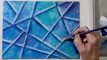 Geometric Abstract Painting with Acrylic Paint Timelapse