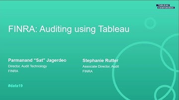 FINRA: Auditing using Tableau