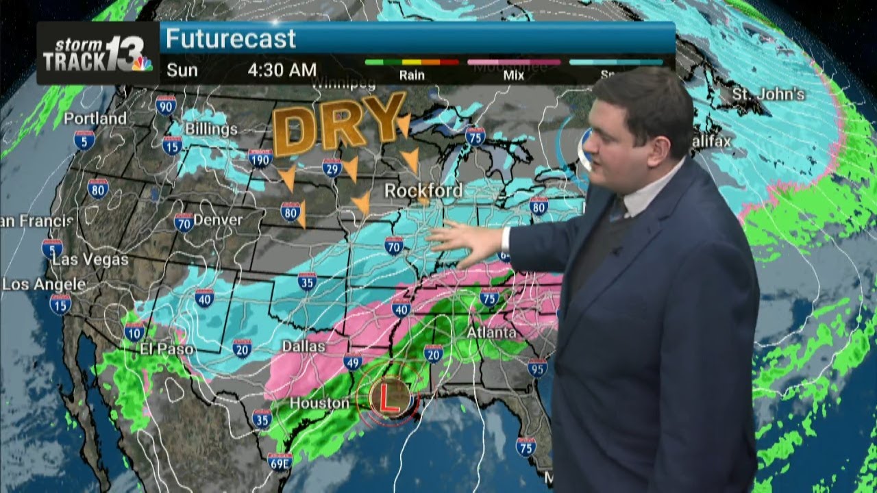 Arctic cold this weekend, little snow possible - YouTube