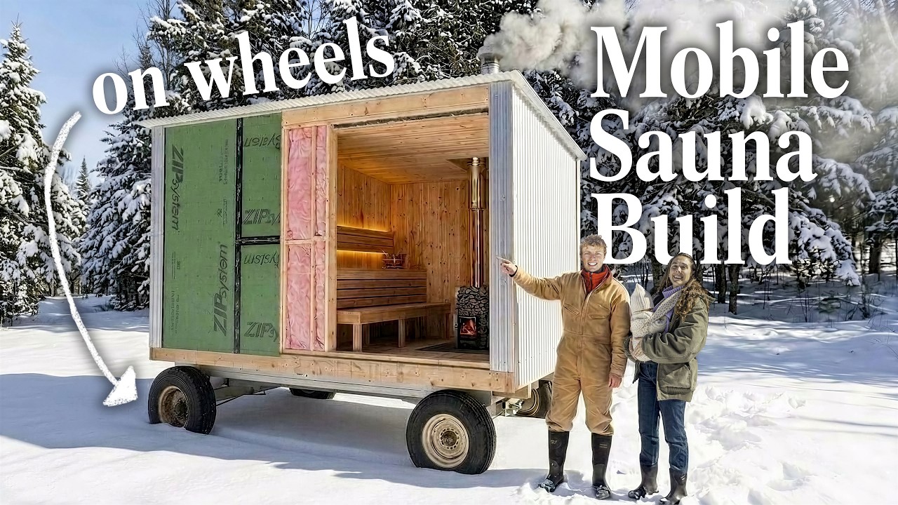 Передвижная сауна, построенная от начала до конца — на колёсах...