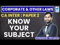 CA Inter Paper 2 : Corporate &amp; Other Laws | Syllabus, Weightage &amp; Paper Pattern | Full Details