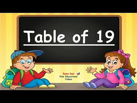 Table of 19 | Learn Multiplication | 19x1=19 |Table of Nineteen| Rama Rani - Kids Educational Videos