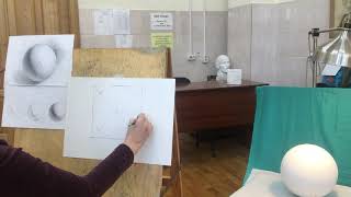 видео: Урок академического рисунка геометрического тела  картинка: Урок академического рисунка геометрического тела