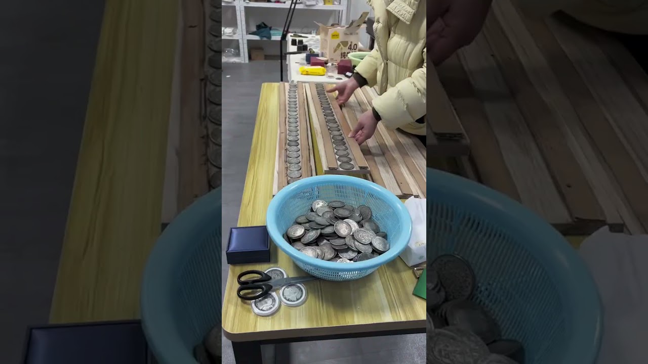 Coin minting machine in action! 🪙 