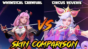 Cici - Circus Reverie starlight skin V.S. Whimsical Carnival - MLBB - Skin Comparison